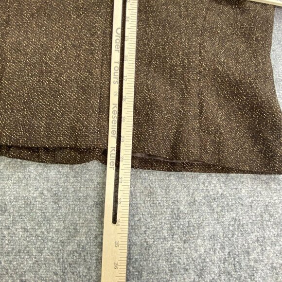 Plaza South Jacket Women 12P Brown shacket Bell sleeves‎ Embroidered details - Picture 12 of 12